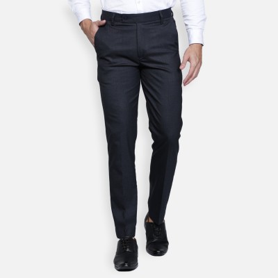 HAUL CHIC Regular Fit Men Dark Blue Trousers