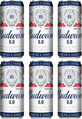 Budweiser 0.0 Non Alcoholic Beer Can(6 x 330 ml)