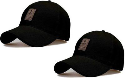 YES TAG Solid, Self Design, Striped Sports/Regular Cap Cap(Pack of 2)