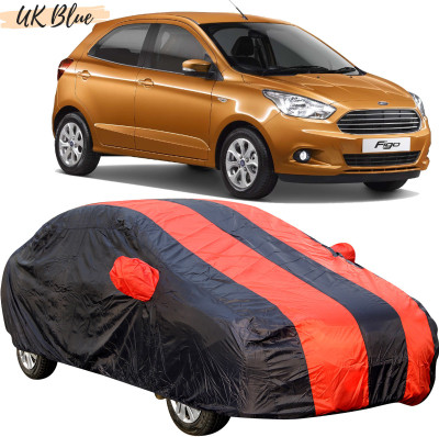 UK Blue Car Cover For Ford Figo (With Mirror Pockets)(Red)
