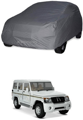 ATBROTHERS Car Cover For Mahindra Bolero Plus - Non-AC BSIII PS (Without Mirror Pockets)(Grey)