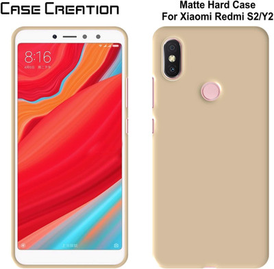 CASE CREATION Back Cover for Mi Redmi Y2(Gold, Dual Protection, Pack of: 1)