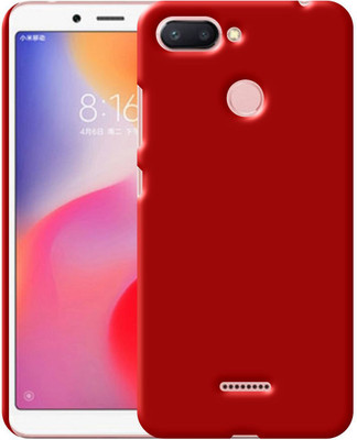 CASE CREATION Back Cover for Mi Redmi 6A(Red, Hard Case, Pack of: 1)