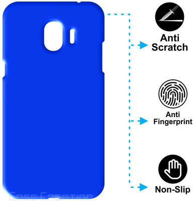 CASE CREATION Back Cover for Samsung Galaxy J4 2018(Blue, Grip Case, Pack of: 1)