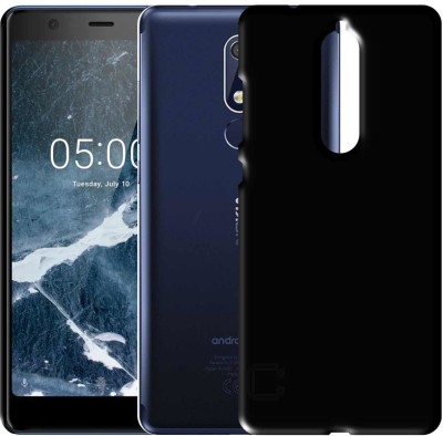 CASE CREATION Back Cover for New Nokia 5.1 Plus (2018)(Black, Hard Case, Pack of: 1)
