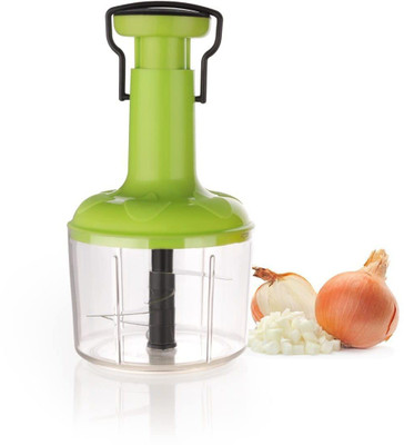 SEAHAVEN 2 in 1 Powerful Push Twister with Stainless Steel Blade Vegetable Chopper(1 chopper)