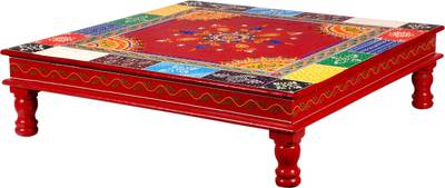 wooden palm Wooden Chowki Puja bajot for Home & Office Décor for Puja Wooden All Purpose Chowki