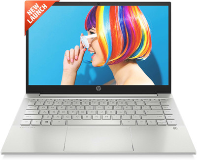 HP Pavilion Ryzen 5 Hexa Core 5625U - (8 GB/512 GB SSD/Windows 11 Home) 14-EC1003AU Thin and Light Laptop(14 Inch, Natural Silver, 1.41 Kg, With MS Office)