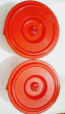 NISHTHA CREATION Plastic Utility Container  - 500 ml(Pack of 2, White, Red)