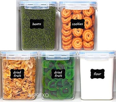 Imprexo Plastic Utility Container  - 2900 ml(Pack of 5, Clear)