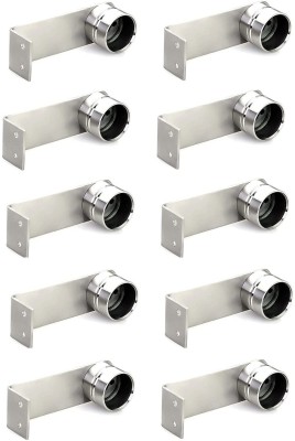 LEEZEN Architectural Hardware Silver Rod Rail Bracket Metal(Pack of 10)