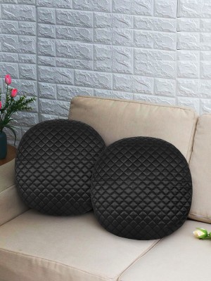 Mezposh Geometric Cushions Cover(Pack of 2, 35 cm*35 cm, Black)