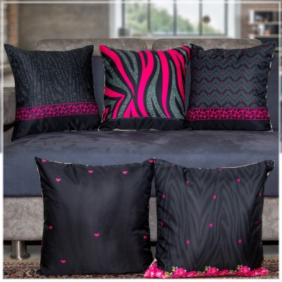 Vendola Printed Cushions Cover(Pack of 5, 40.64 cm*40.64 cm, Multicolor)