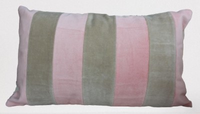 Dekor World Striped Cushions & Pillows Cover(Pack of 2, 45 cm*70 cm, Beige, Pink)