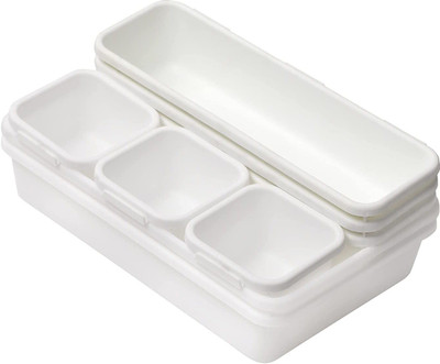 Cutting EDGE Empty Cutlery Holder Case(White  Holds 8 Pieces)