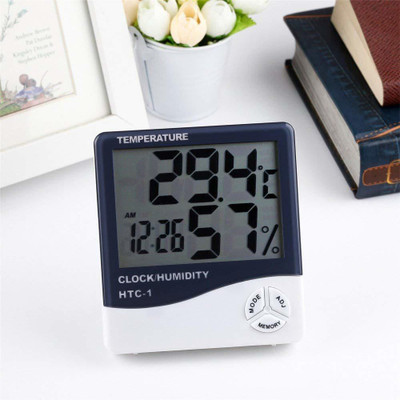thermomate Room Thermometer with Humidity Incubator Meter HTC-1 Thermometer(White)