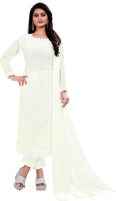 Deetya arts Georgette Embroidered Kurta & Churidar Material