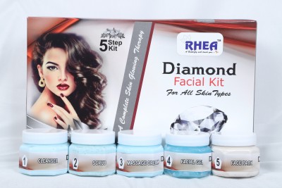 Rhea Diamond Facial kit (500 gms) for Woman and Men with All skin types (20 Tyms Use)(5 x 100 g)