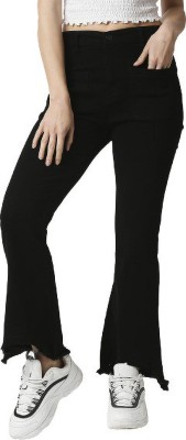 High Star Boot-Leg Women Black Jeans