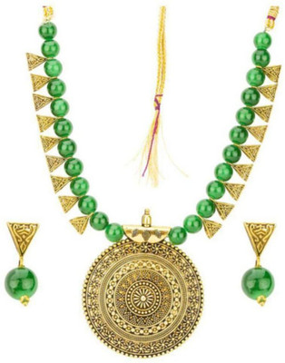 sunhari jewels Alloy Gold-plated Gold Jewellery Set(Pack of 1)