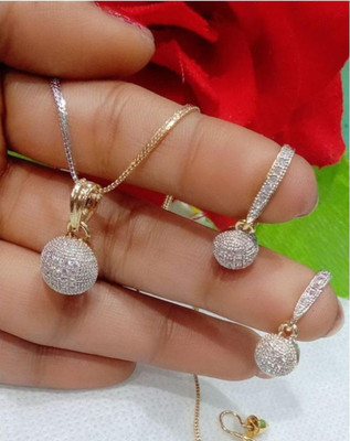 sunhari jewels Alloy Gold-plated Gold, Silver Jewellery Set(Pack of 1)