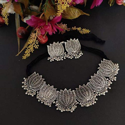 sunhari jewels Alloy Silver Silver Jewellery Set(Pack of 1)
