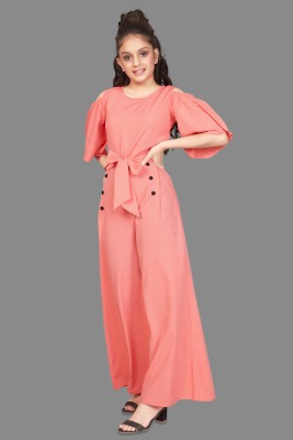 Mirrow Trade Solid Girls Jumpsuit