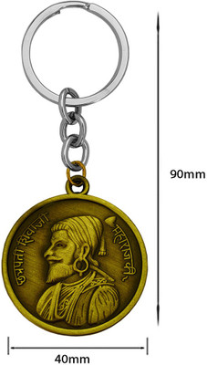 Sullery Double Side Chhatrapati Shivaji Maharaj ki Keyring Sullerykey202281 Key Chain