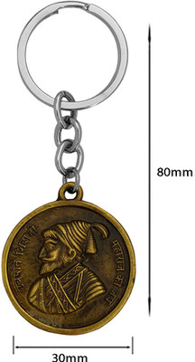 Sullery Double Side Chhatrapati Shivaji Maharaj ki Jay Keyring Sullerykey202274 Key Chain