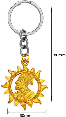 Sullery Double Side Chhatrapati Shivaji Maharaj Sunshape Keyring Sullerykey202277 Key Chain