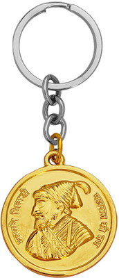 Shiv Jagdamba Double Sided Chatrapati Shivaji Maharaj With Rajmudra Round Keyring Keychain Key Chain