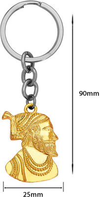 Sullery Double Side Chhatrapati Shivaji Maharaj Keyring Sullerykey202283 Key Chain