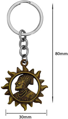Sullery Double Side Chhatrapati Shivaji Maharaj Sunshape Keyring Sullerykey202275 Key Chain