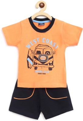 li'l tomatoes Baby Boys Casual T-shirt Shorts(ORANGE)