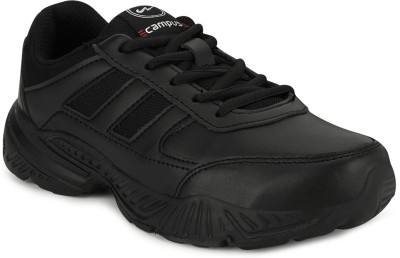 CAMPUS Boys Lace Running Shoes(Black)