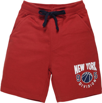 Plum Tree Short For Boys Casual Solid Pure Cotton(Maroon, Pack of 1)