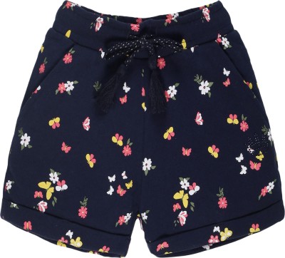 Plum Tree Short For Girls Casual Printed Pure Cotton(Blue, Pack of 1)