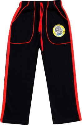 IndiWeaves Track Pant For Boys(Black, Pack of 1)