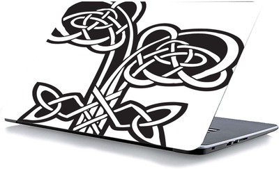 qth LINE ART LAP-0772 VINYL Reusable Laptop Skin Compatible for 15.6 inch(Theme: Spiritual)