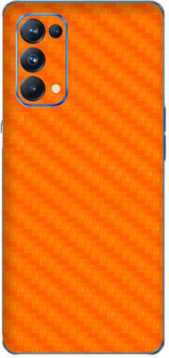 Orgic India Oppo Reno 5 Pro Mobile Skin(Carbon Orange)