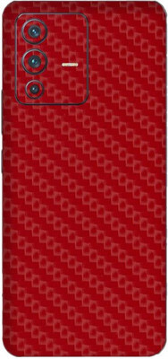 Orgic India Vivo V23 Mobile Skin(Carbon Red)