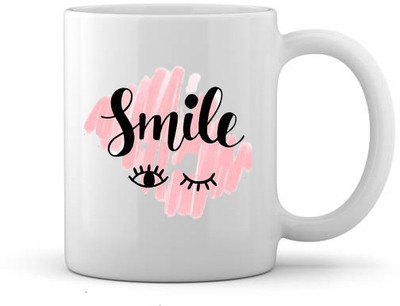 DashingArt Smile Combo Pillow And Ceramic Coffee Mug(350 ml)