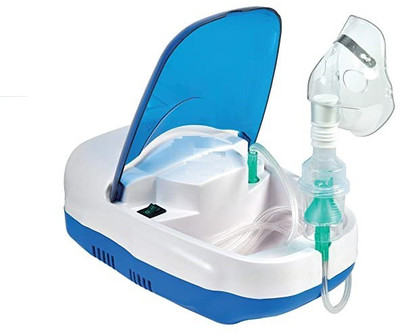 thermomate Piston Compressor Nebulizer with Complete Kit Neb (White&blue) Nebulizer(White)
