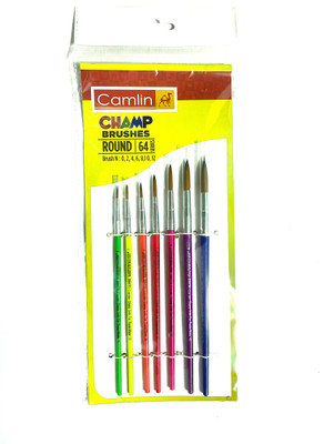 Camlin Champ Round Brush Set -(Set of 7, Multicolor)