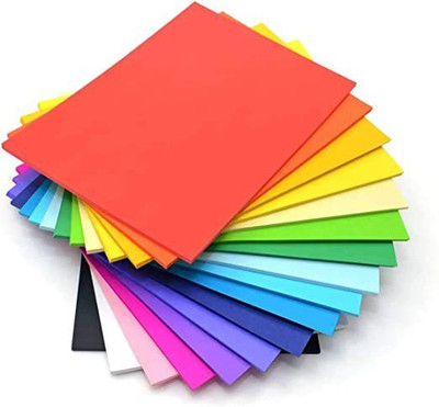 Eclet A4 (20 Sheets) 5 Colour x 4 Sheet(180-240 GSM) for Art and Craft coloured paper A4 120 gsm Drawing Paper(Set of 100, Multicolor)