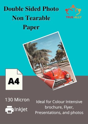 True-Ally Double sided Water Proof & Instant Dry Glossy Inkjet Photo Paper Unruled (210 x 297 mm ) 264 gsm A4 paper(Set of 1, White)