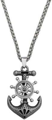 Shiv Jagdamba Anchor Stylish ship Wheel Locket For Mens And Womens Sterling Silver Stainless Steel Pendant