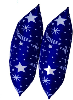 PALVIT Microfibre Abstract Sleeping Pillow Pack of 2(BLUE STAR)