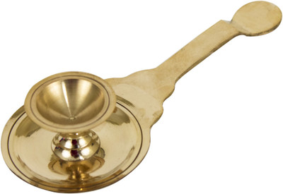 Spillbox Kapoor Burner Brass Karpuram Arati Stand for Camphor Daniâ Ganga-Karpoor-Stand Brass(1 Pieces, Yellow) deal from flipkart