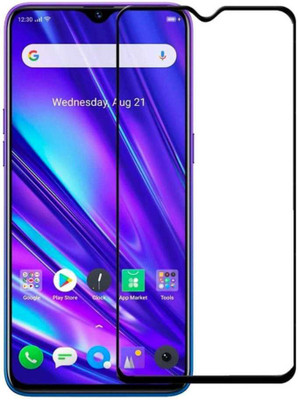 Nathaccessories Edge To Edge Tempered Glass for Realme 3, Realme 3i(Pack of 1)